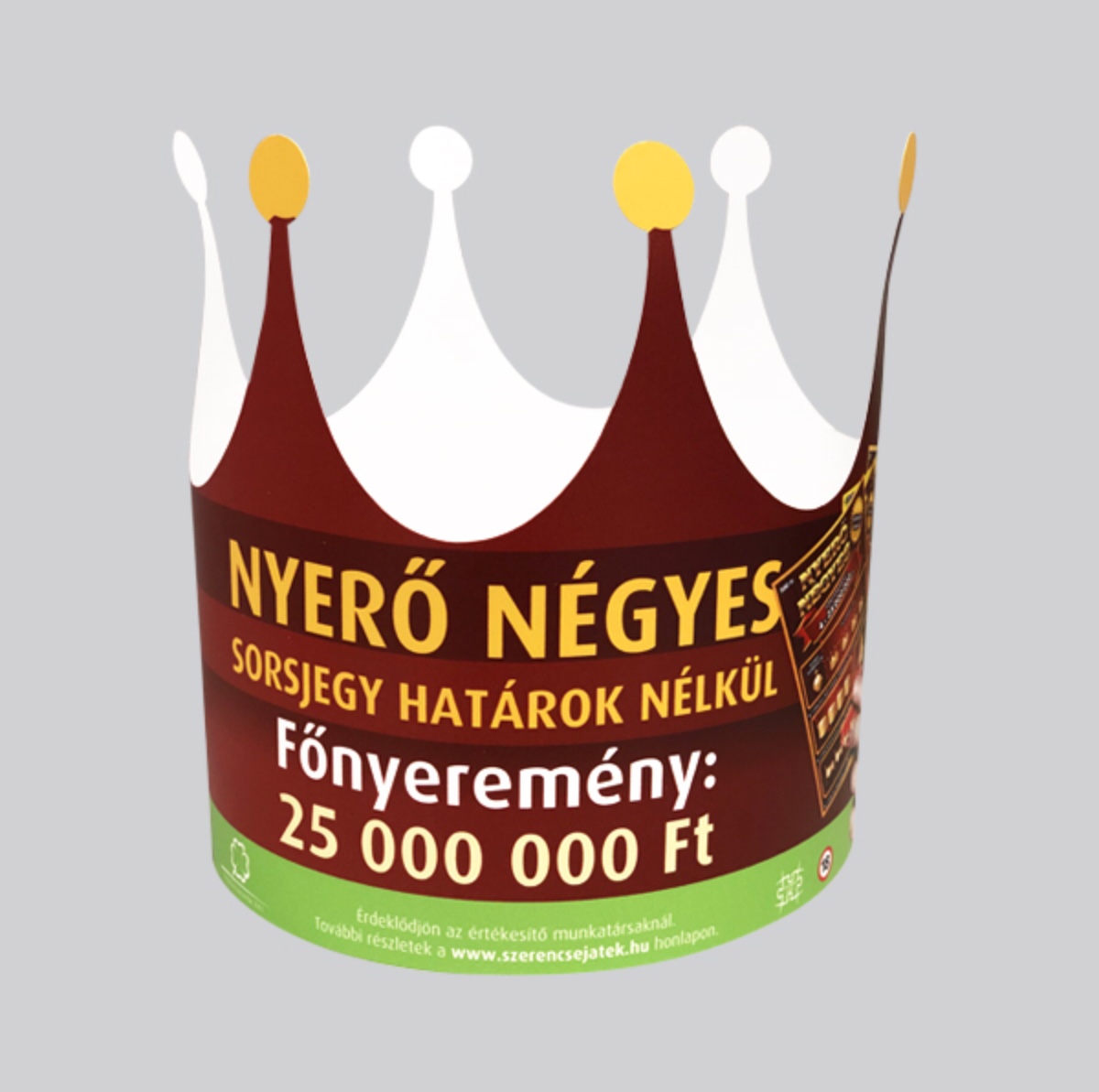 Promóciós korona sörösdobozra